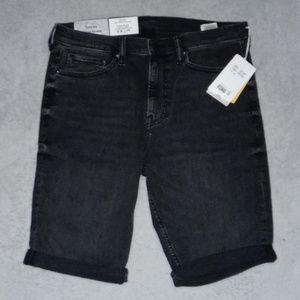 Men's slim fit size 34 h&m black shorts